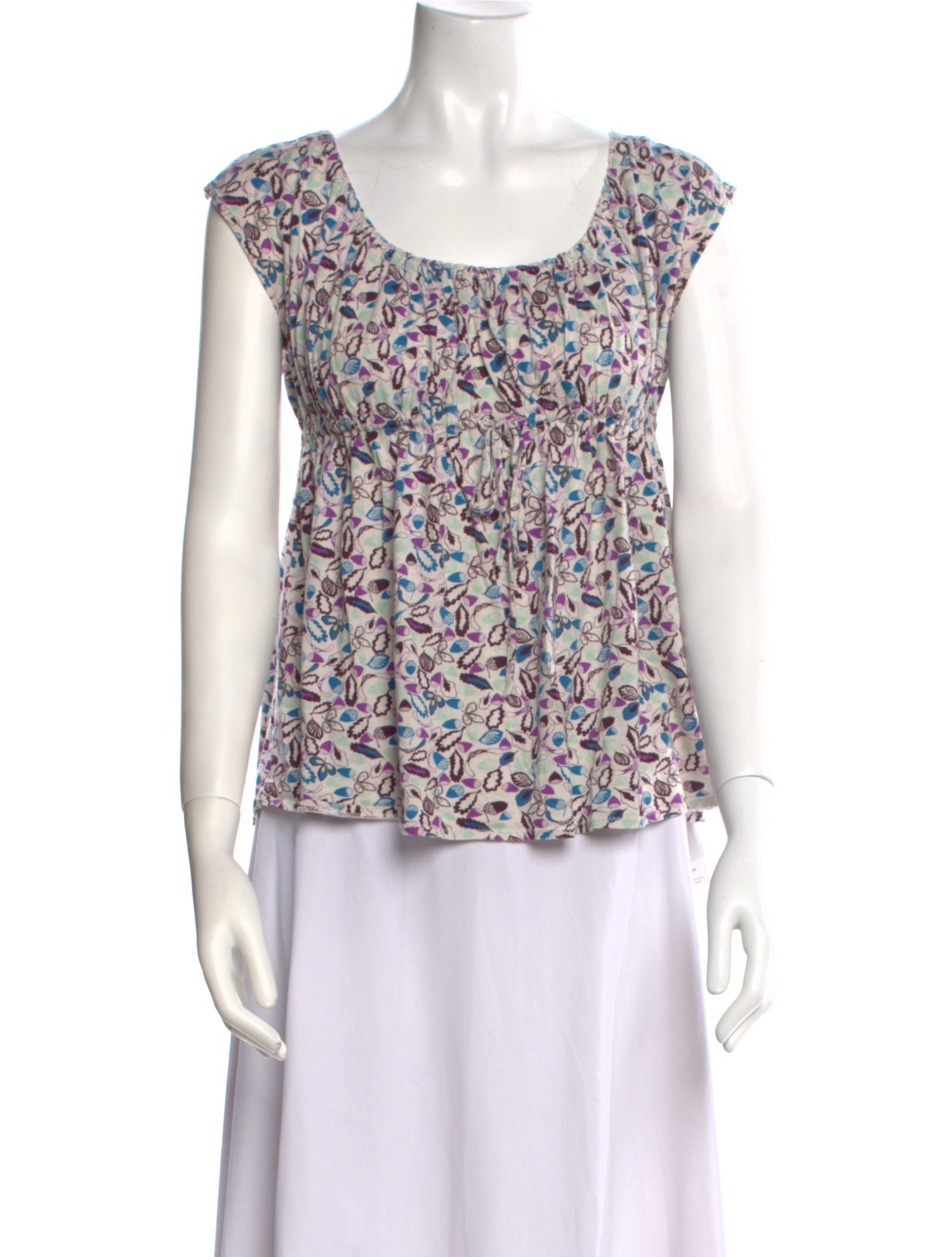 Tsumori Chisato Floral Print Scoop Neck Top