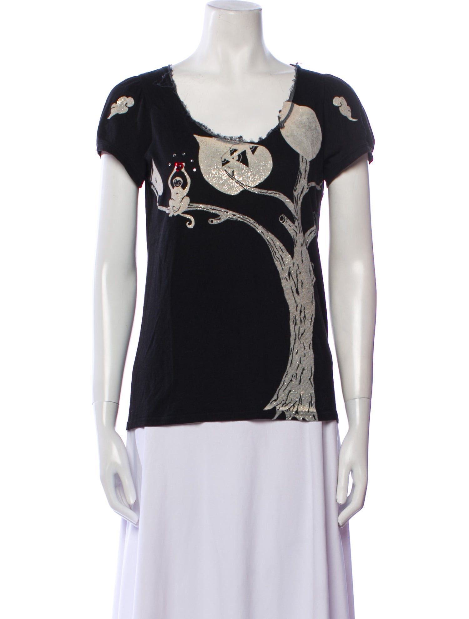 Tsumori Chisato Printed Scoop Neck T-Shirt