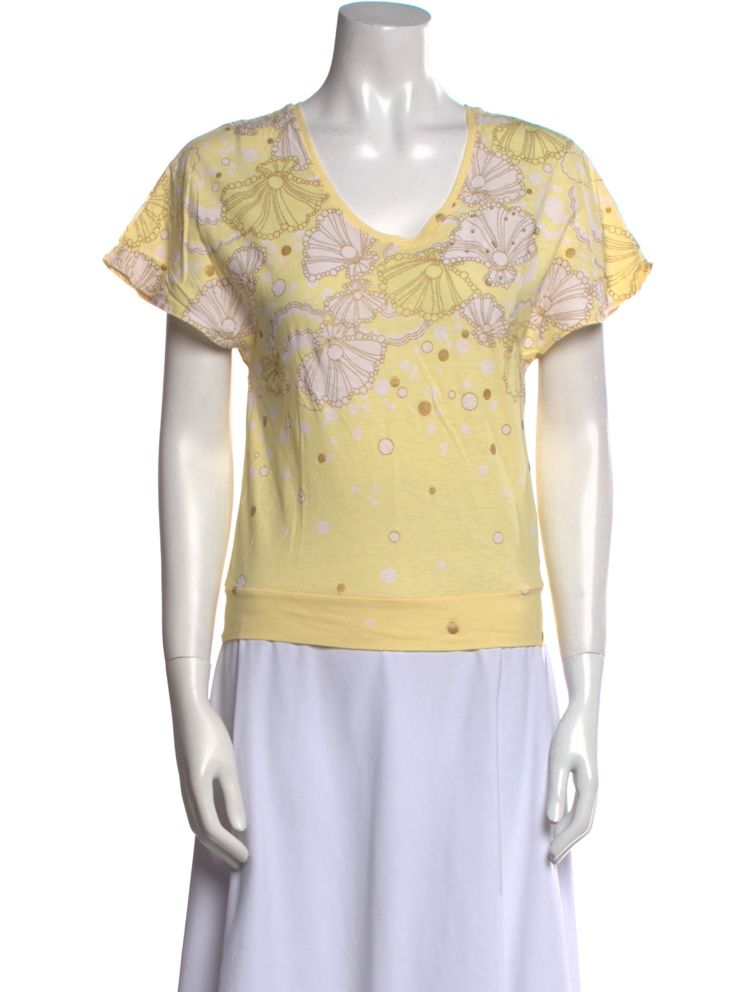 Tsumori Chisato Printed V-Neck T-Shirt