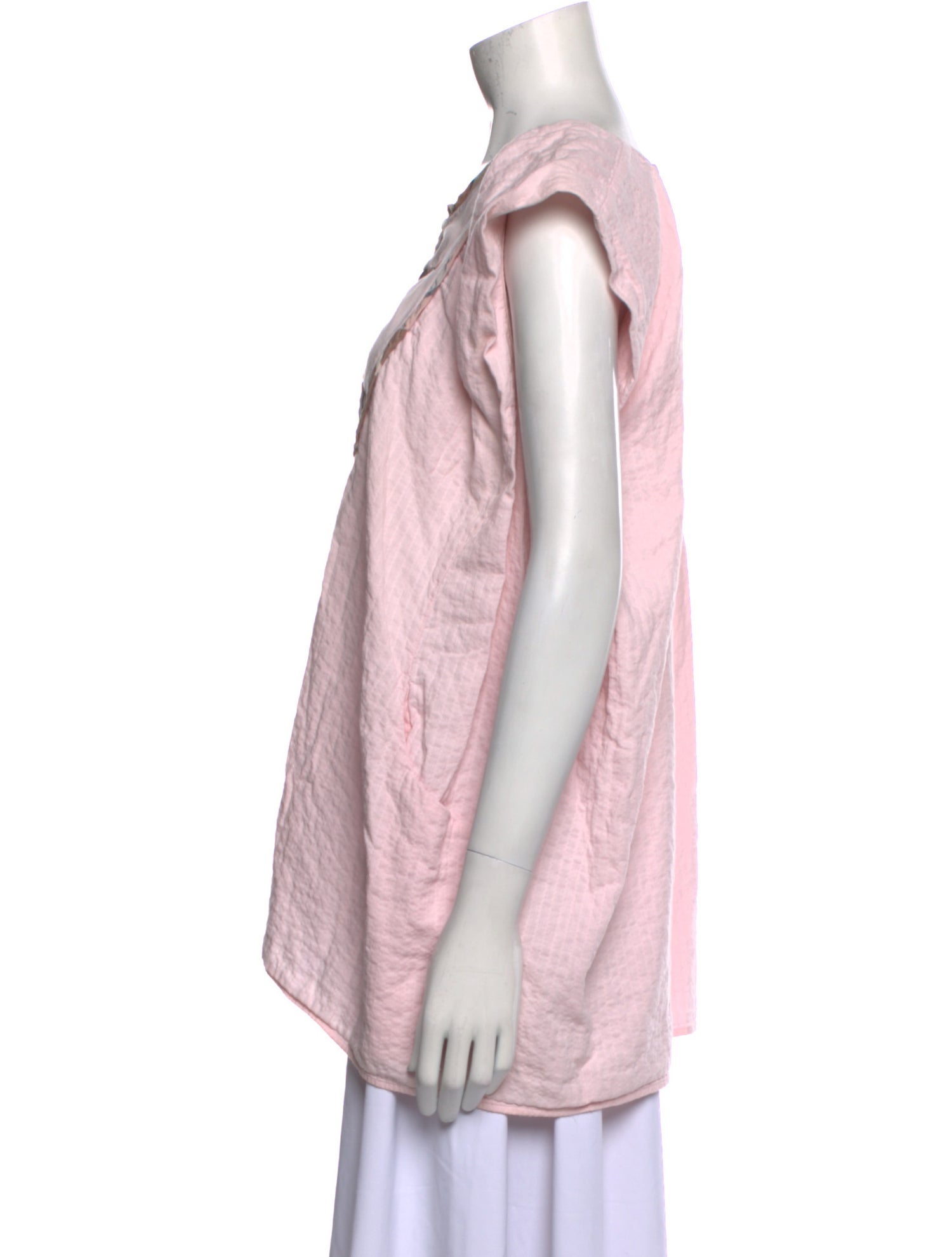 Tsumori Chisato Bateau Neckline Short Sleeve Blouse