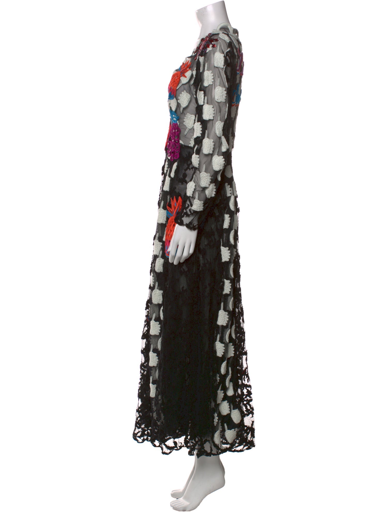 Tsumori Chisato Lace Pattern Long Dress w/ Tags