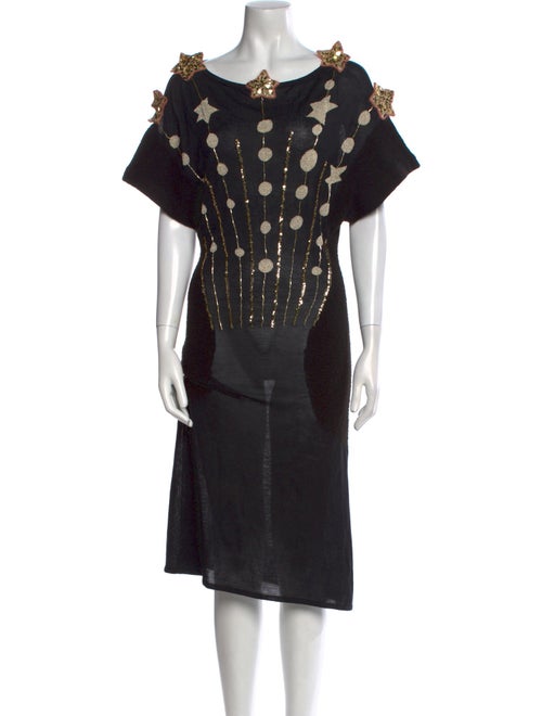 Tsumori Chisato Silk Midi Length Dress