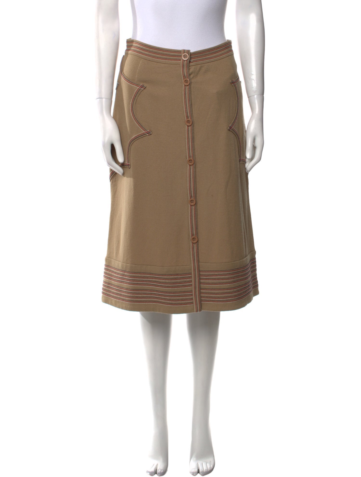 Tsumori Chisato Wool Knee-Length Skirt