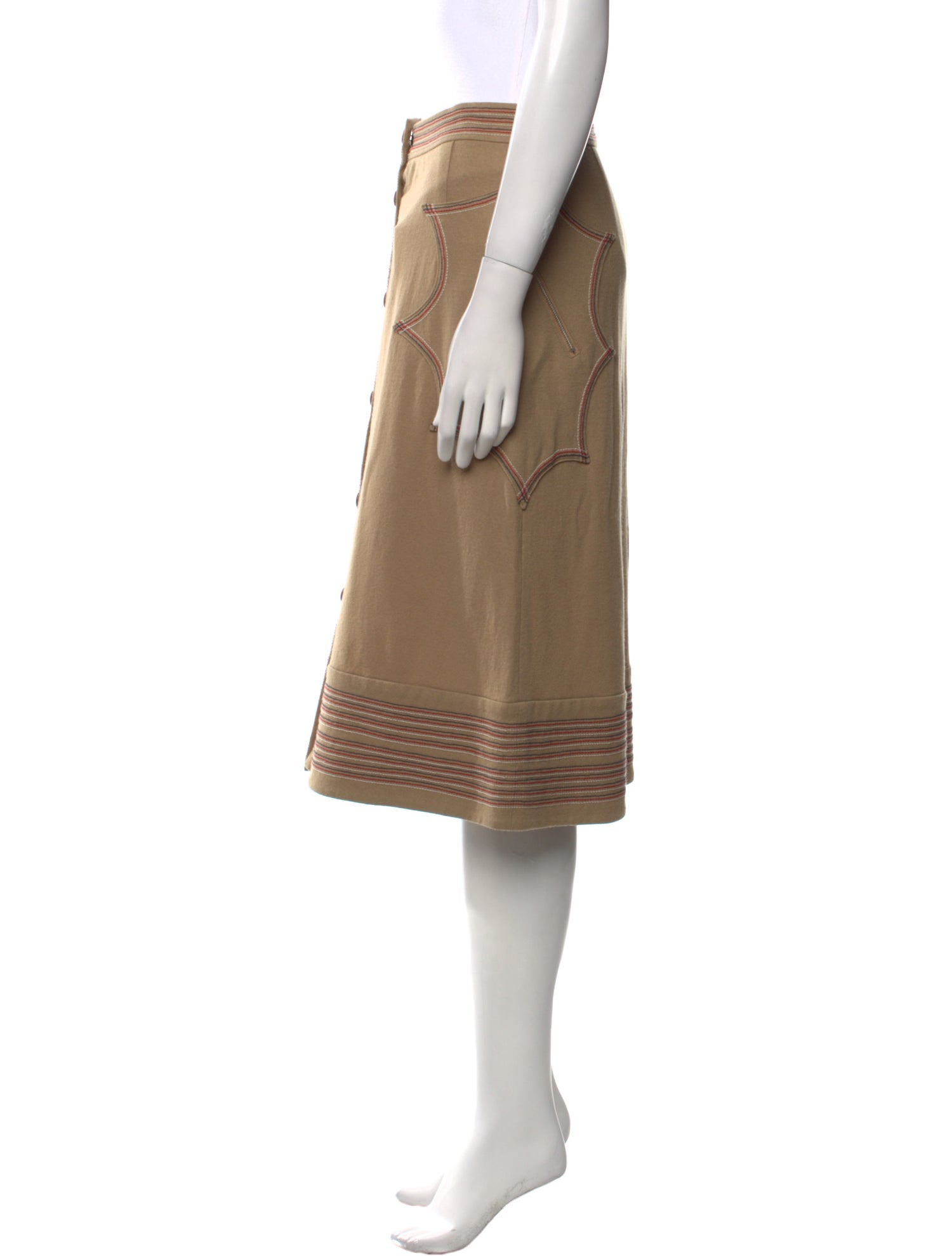 Tsumori Chisato Wool Knee-Length Skirt