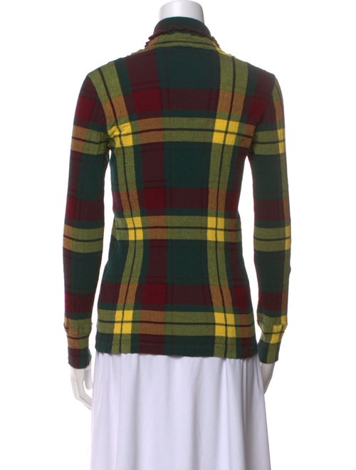 Tsumori Chisato Plaid Print Long Sleeve Button-Up Top