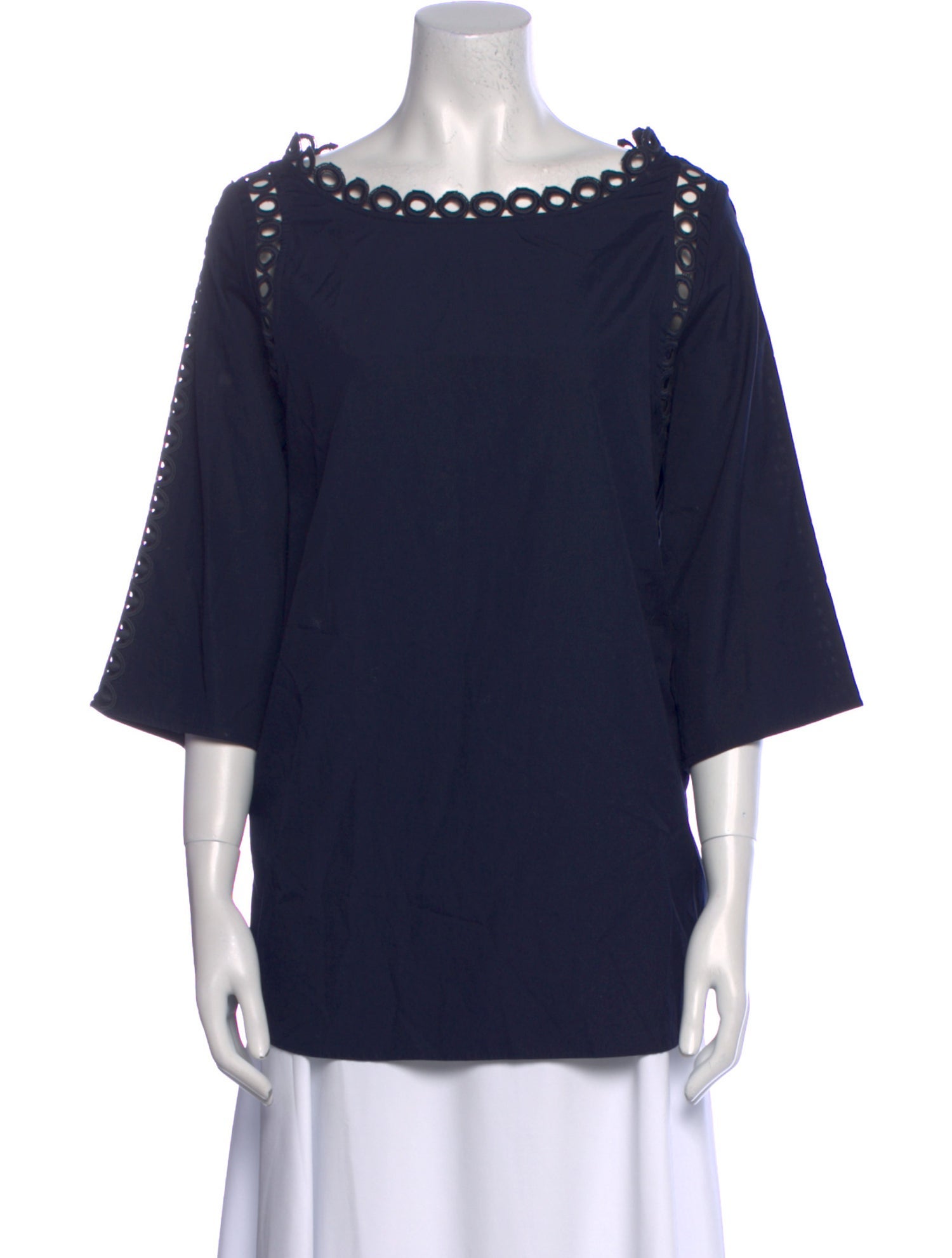 Tsumori Chisato Scoop Neck Three-Quarter Sleeve Blouse