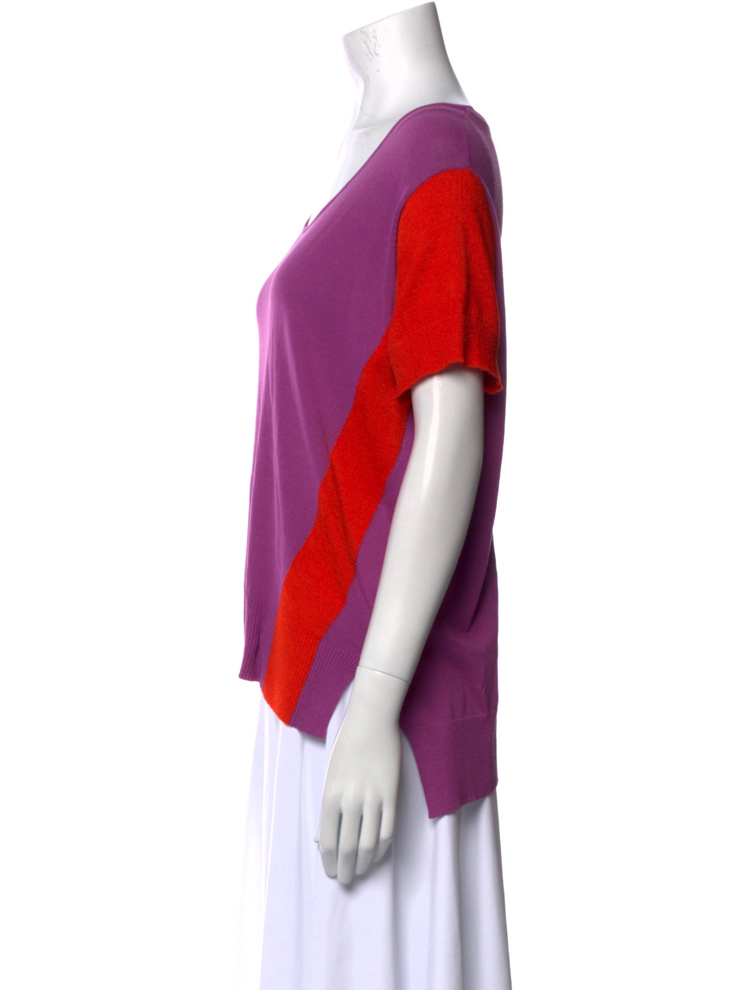 Tsumori Chisato Colorblock Pattern Scoop Neck Sweater