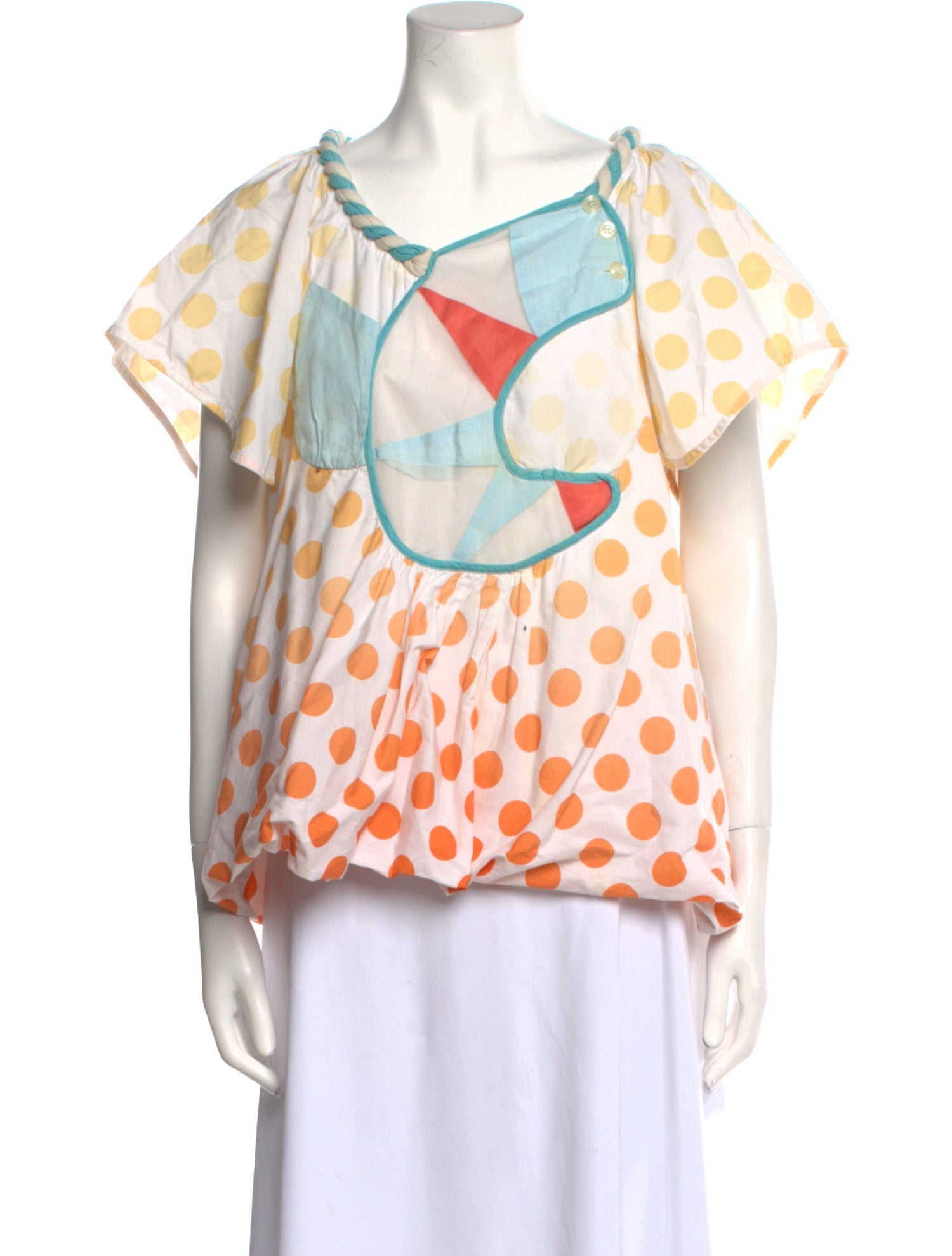 Tsumori Chisato Printed Square Neckline Blouse
