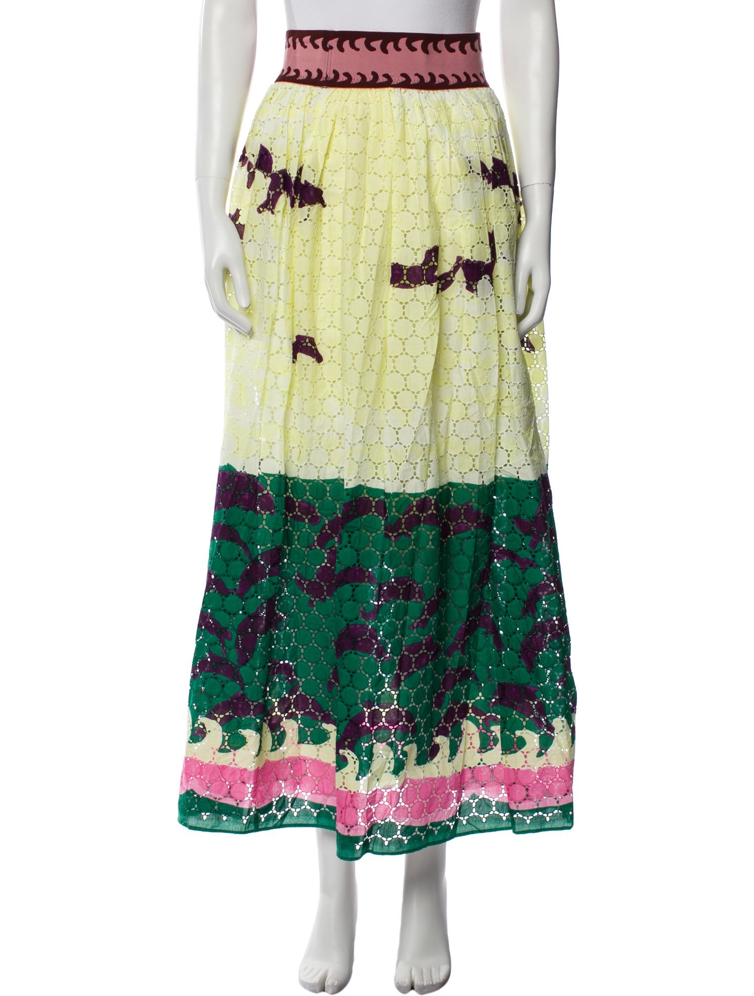 Tsumori Chisato Floral Print Midi Length Skirt w/ Tags