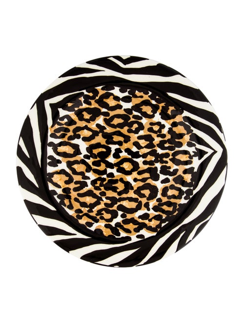 Tableware B.Ware Malibu Set of 5 Leopard Print Salad Plates Tabletop & Kitchen TWARE22783