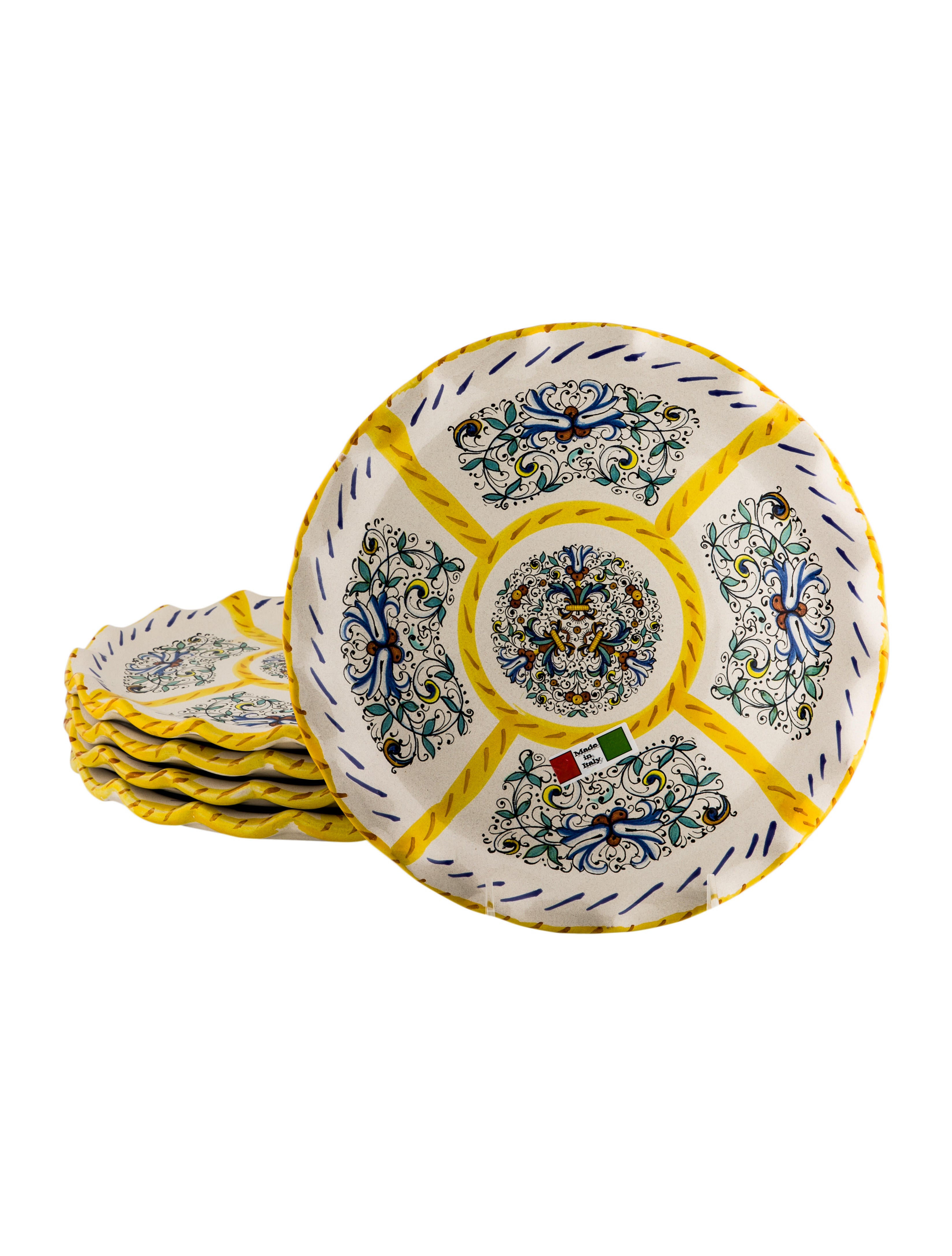 Tableware Set of 5 Meridiana Ceramiche Dinner Plates