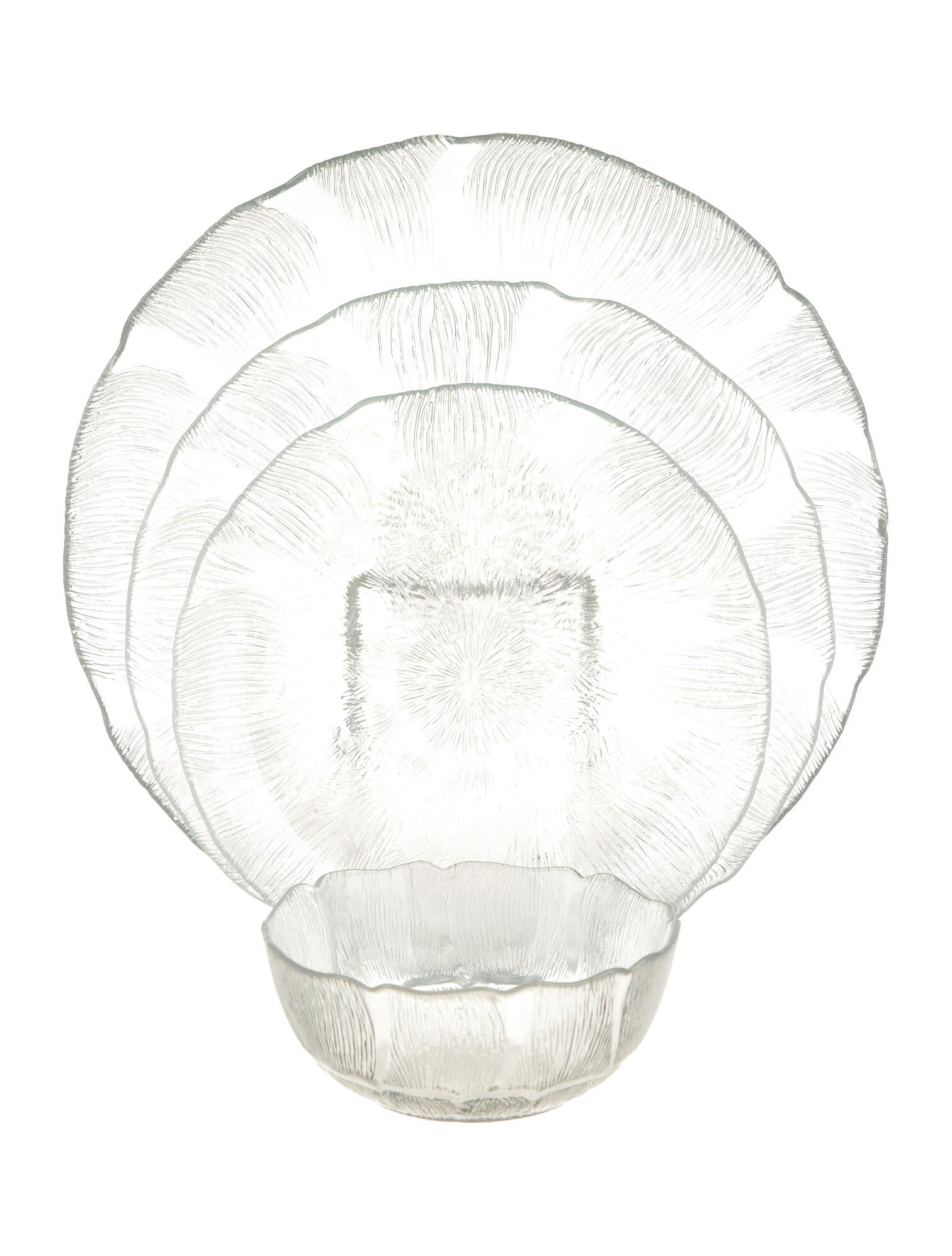 Tableware 31Piece Glass Dinnerware Set Clear Serveware, Tabletop & Kitchen TWARE25554 The