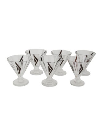 Tableware 7-Piece Art-Deco Style Glass Decanter Set