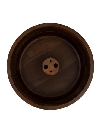 Tableware Vermillion Walnut Nut Bowl with Cracker and Picks
