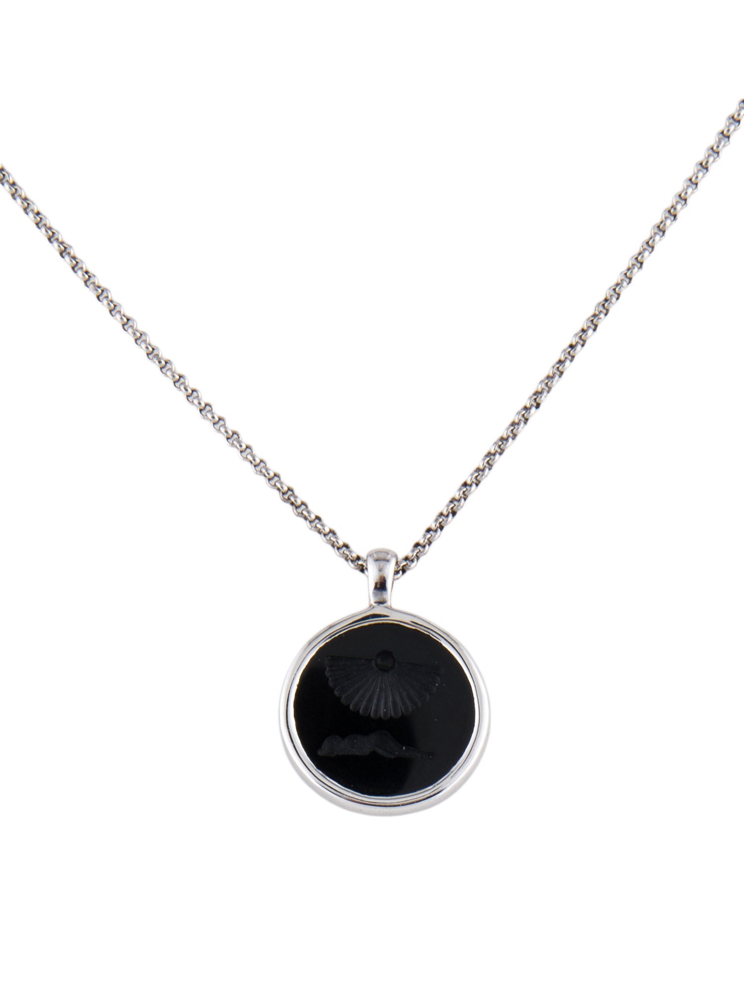 Tom Wood Onyx Clytia Pendant Necklace