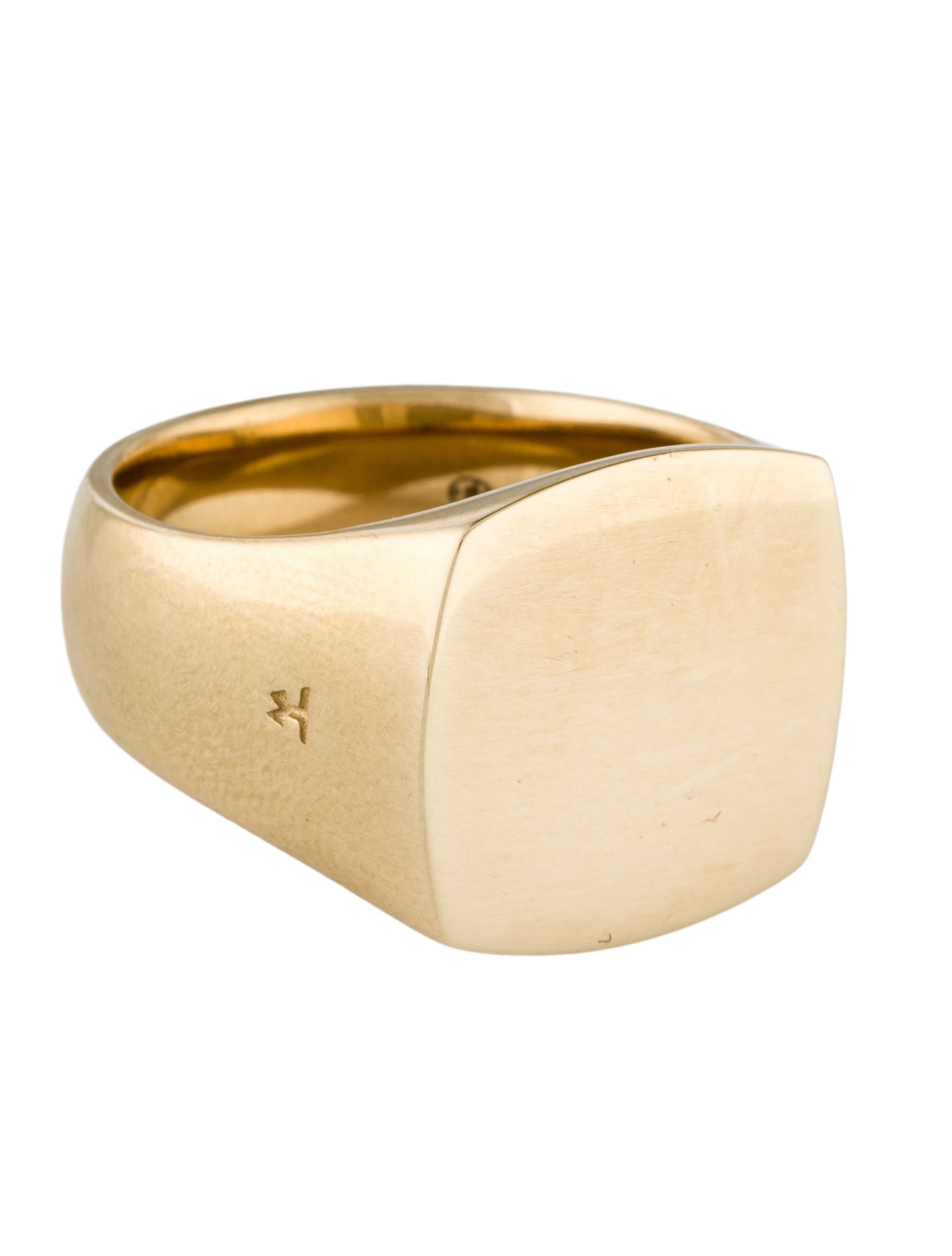 Tom Wood 9K Cushion Signet Ring