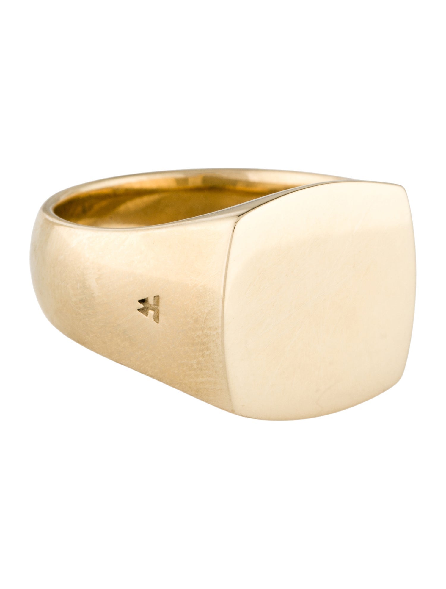Tom Wood 9K Cushion Signet Ring
