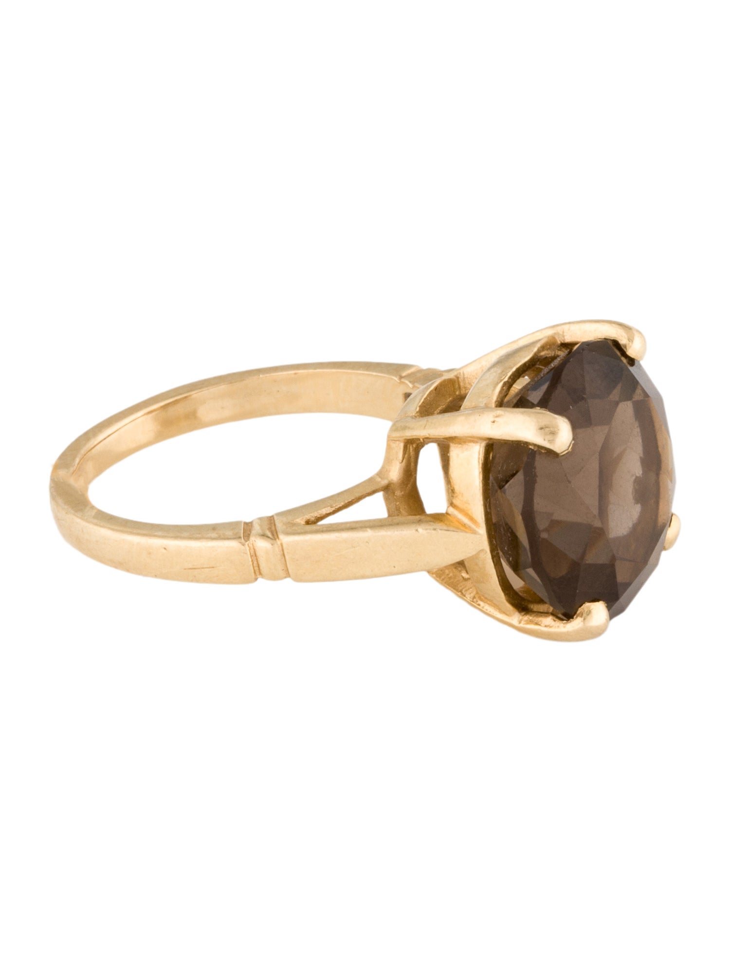 Unbranded 14K 8.29ct Smoky Quartz Cocktail Ring