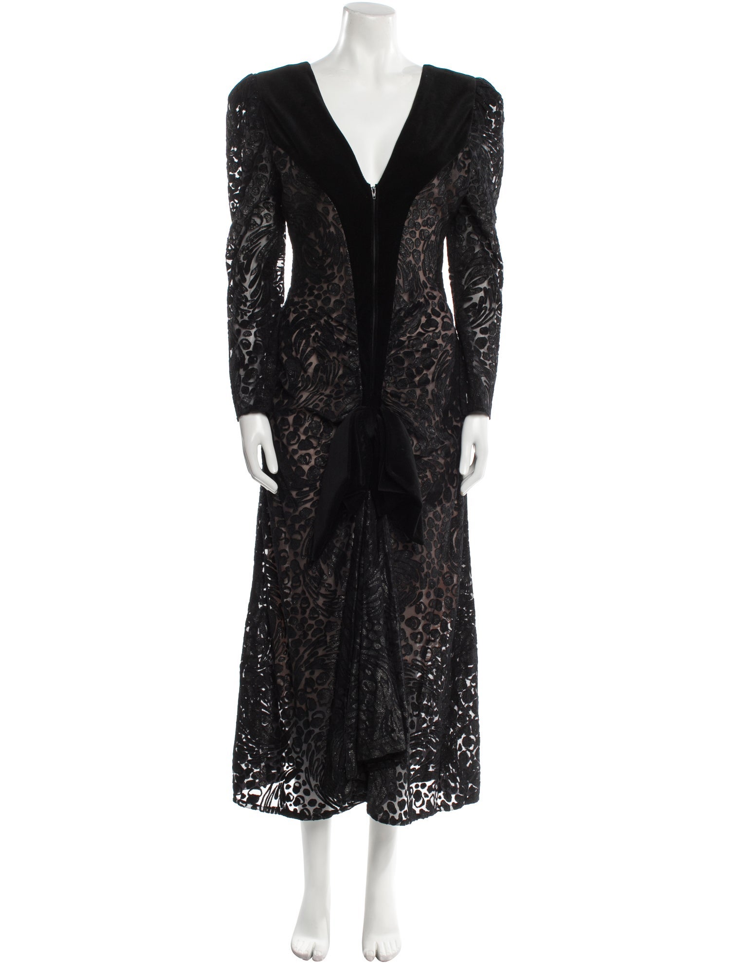 Frank Usher Lace Pattern Long Dress