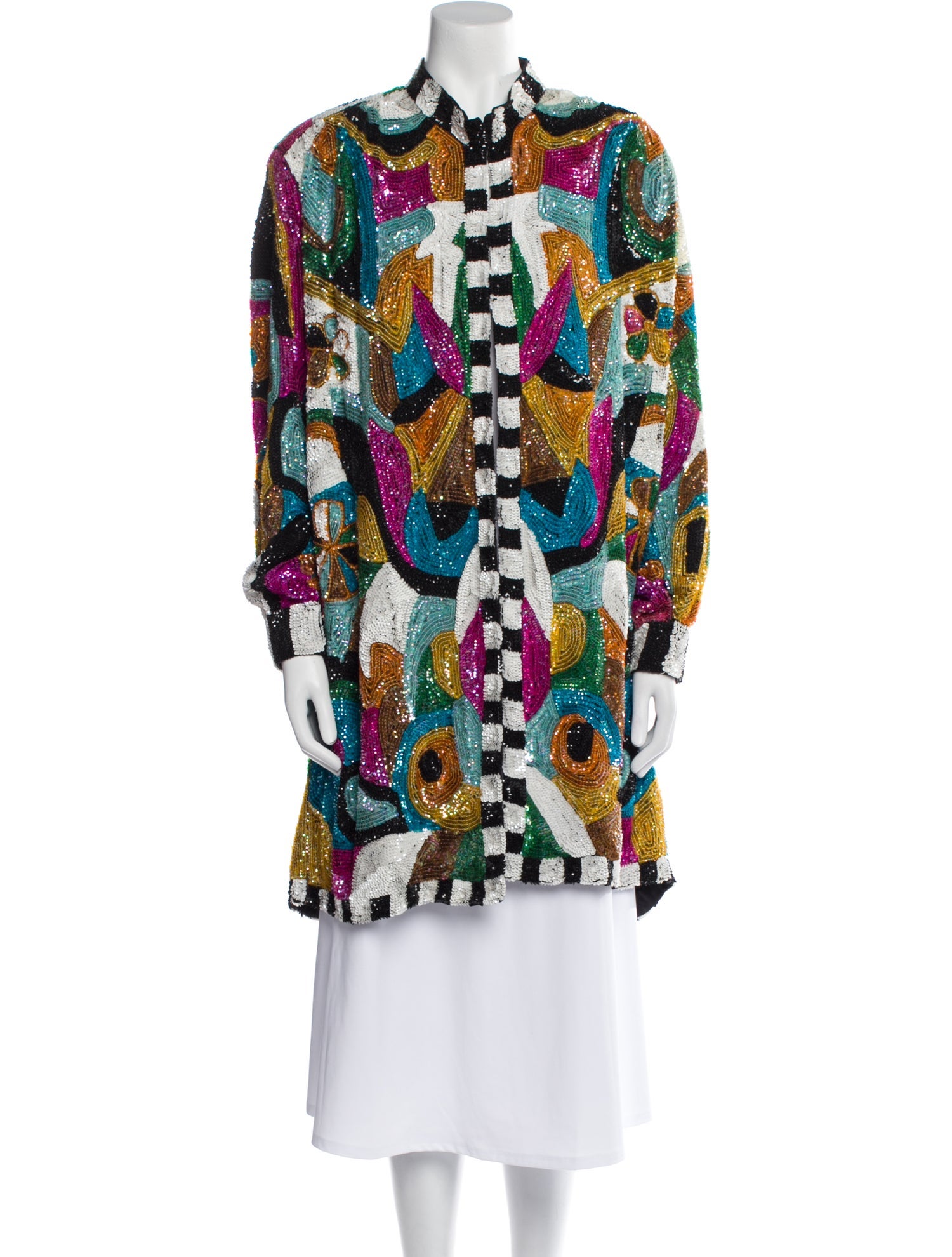 Frank Usher Silk Printed Trench Coat