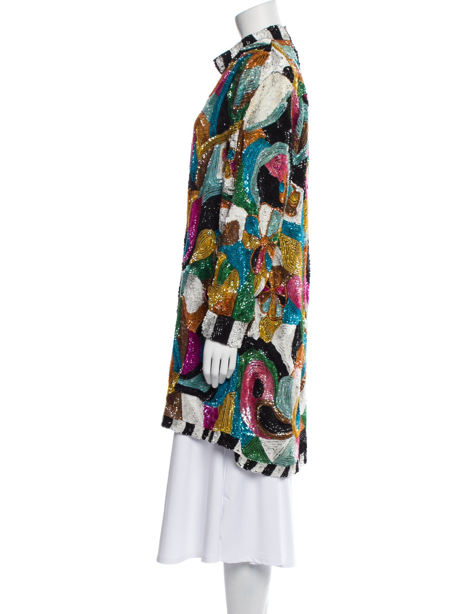 Frank Usher Silk Printed Trench Coat