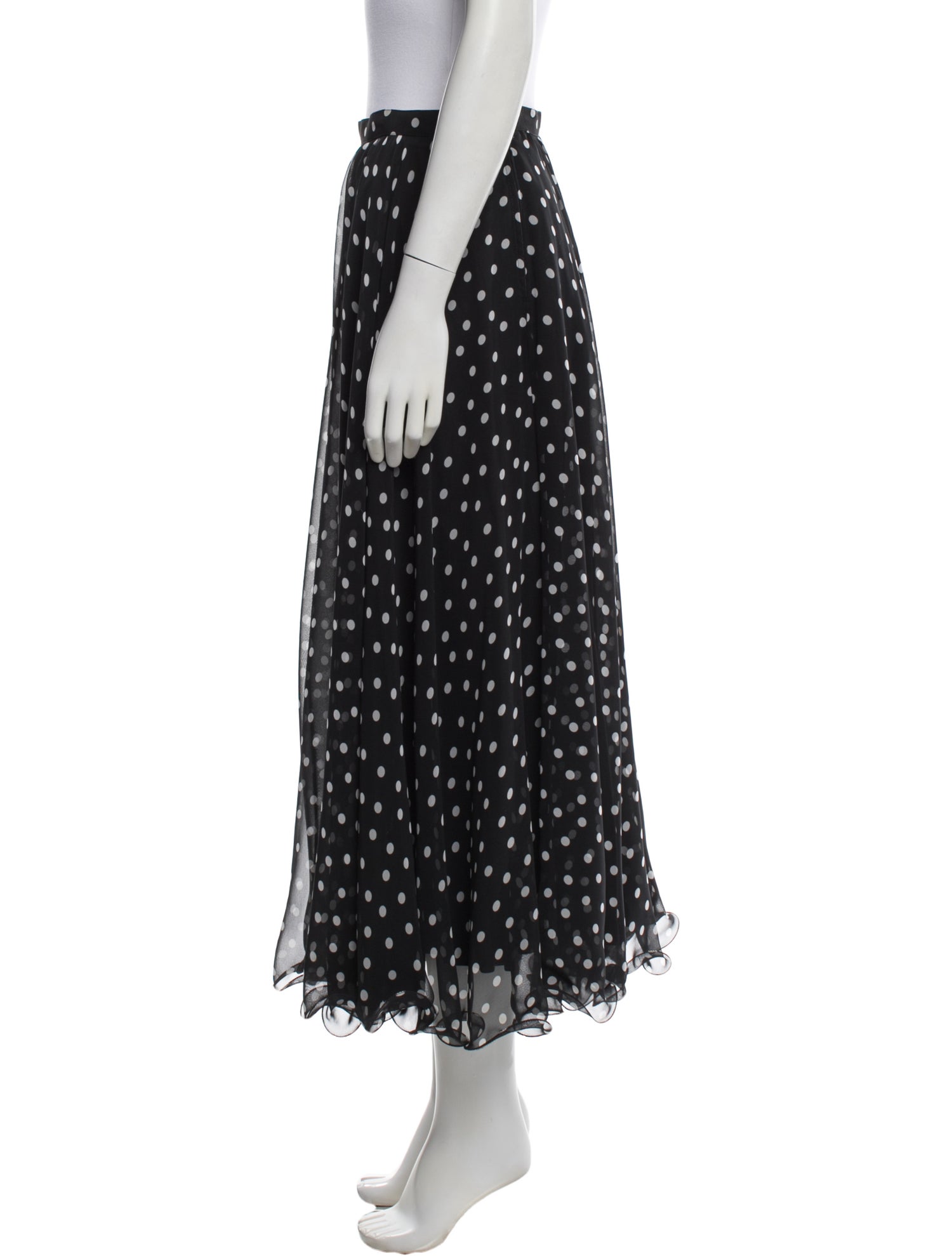 Frank Usher Polka Dot Print Midi Length Skirt
