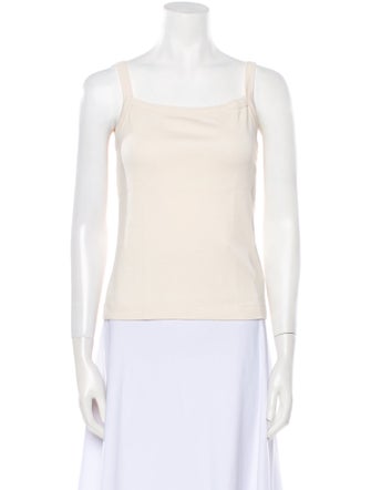 Flore Flore Square Neckline Sleeveless Crop Top