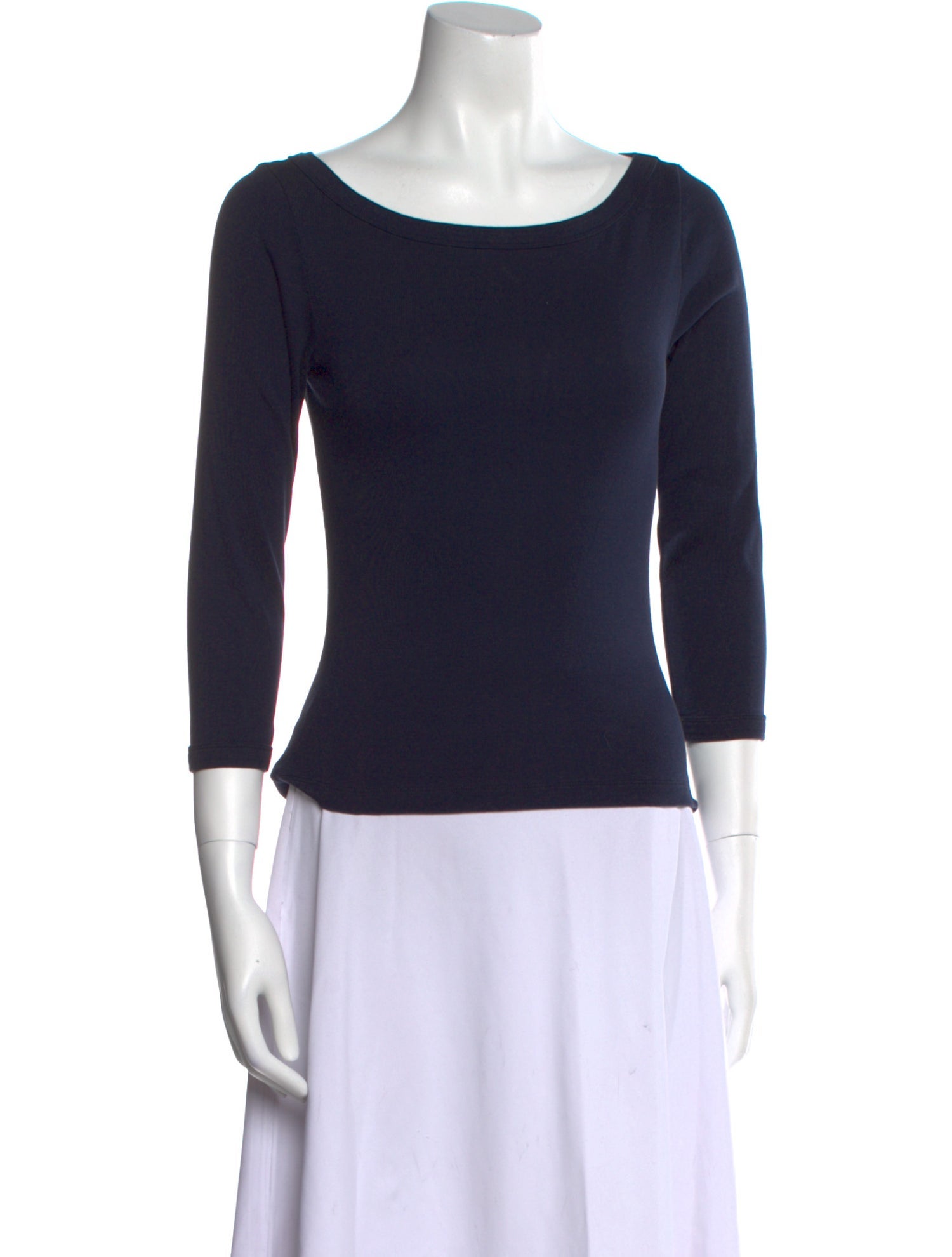 Flore Flore Bateau Neckline Three-Quarter Sleeve T-Shirt