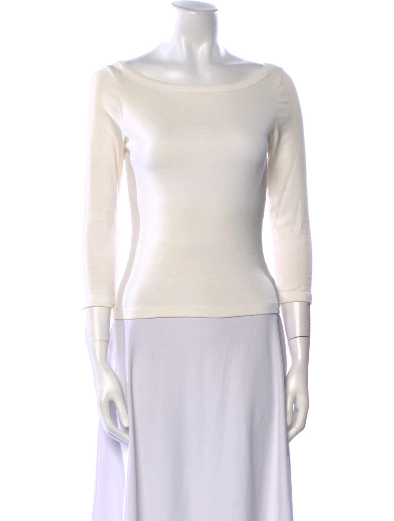 Flore Flore Bateau Neckline Three-Quarter Sleeve Top