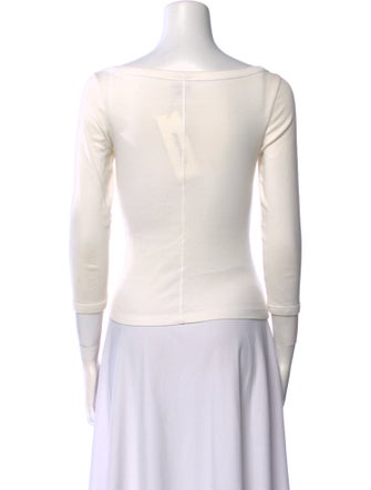 Flore Flore Bateau Neckline Three-Quarter Sleeve Top