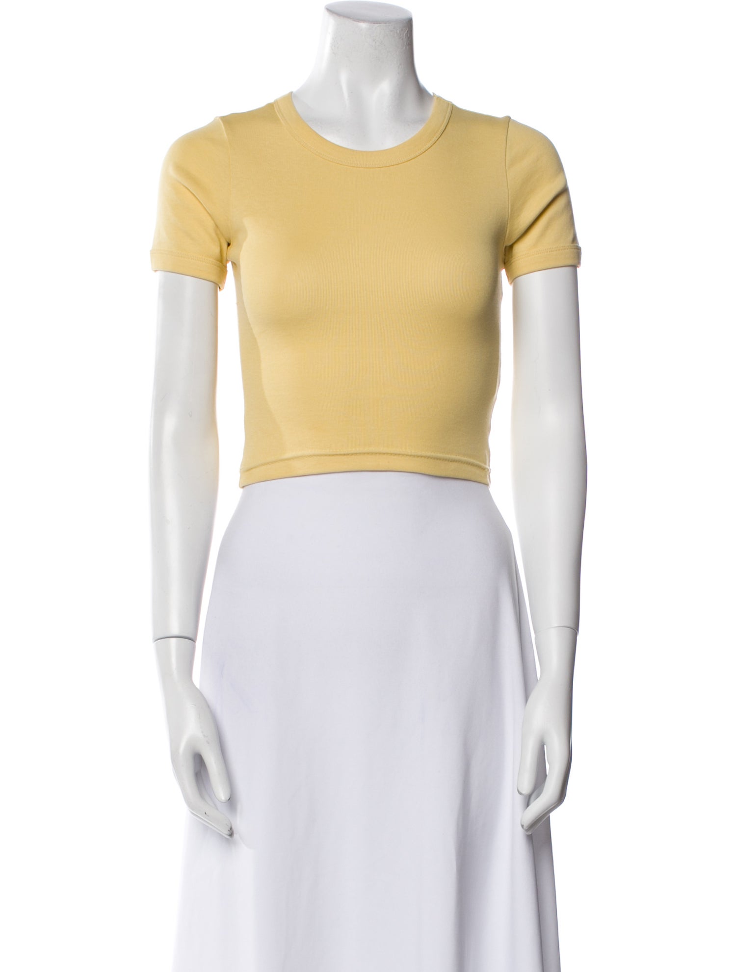 Flore Flore Crew Neck Short Sleeve Crop Top