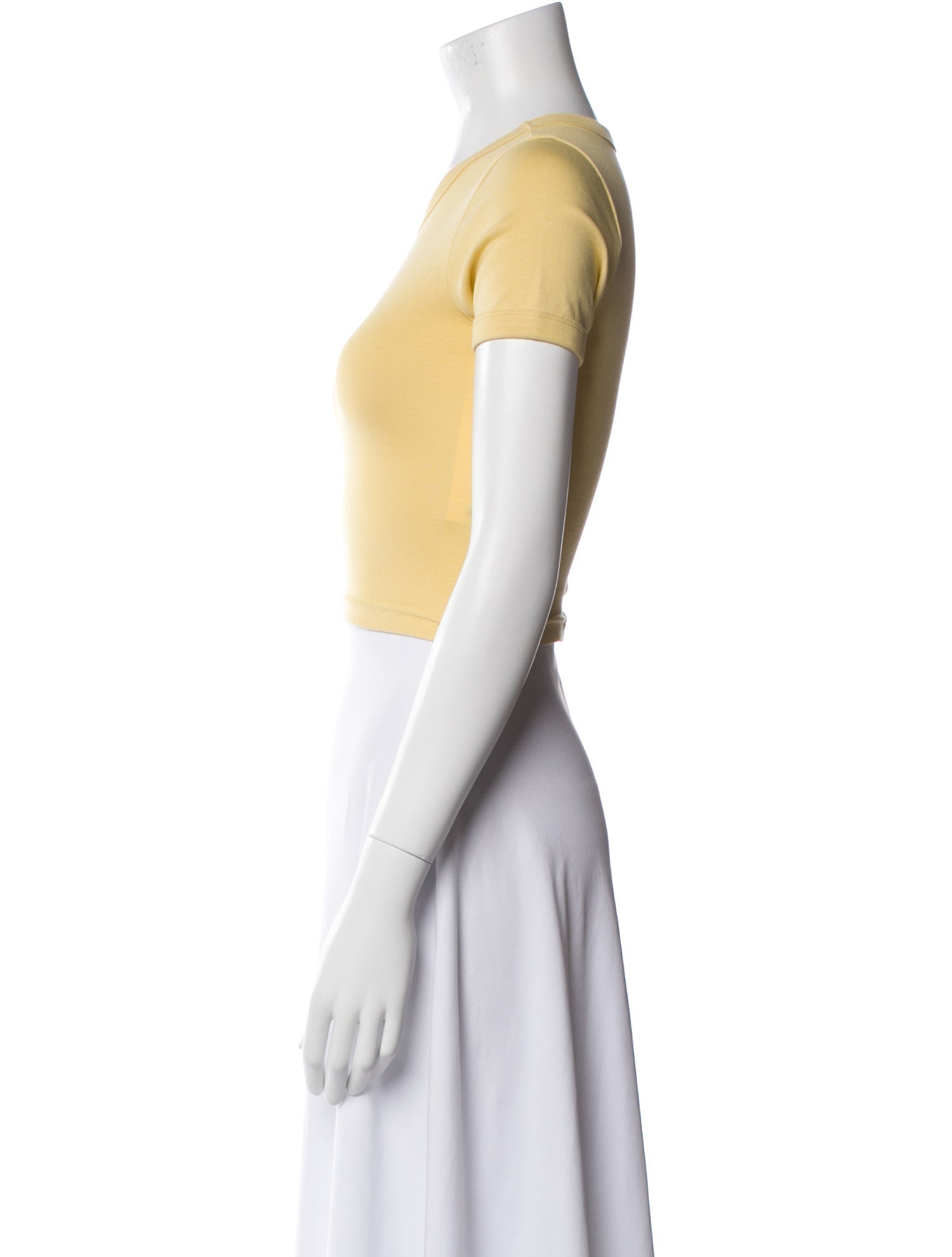 Flore Flore Crew Neck Short Sleeve Crop Top