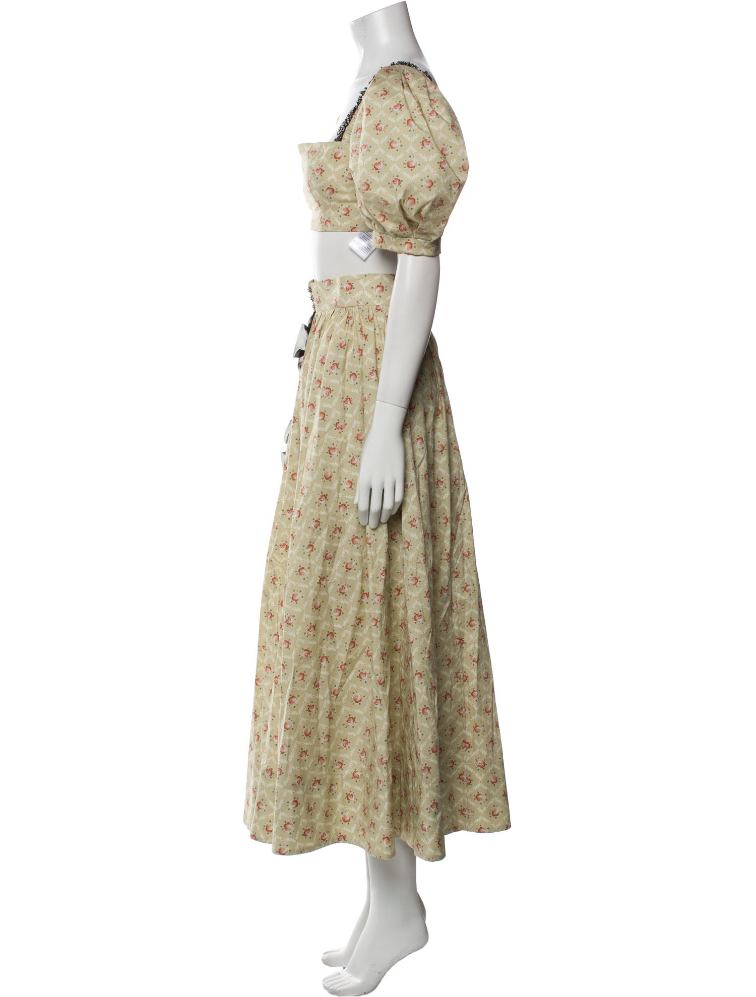 Ulyana Sergeenko Floral Print Skirt Set