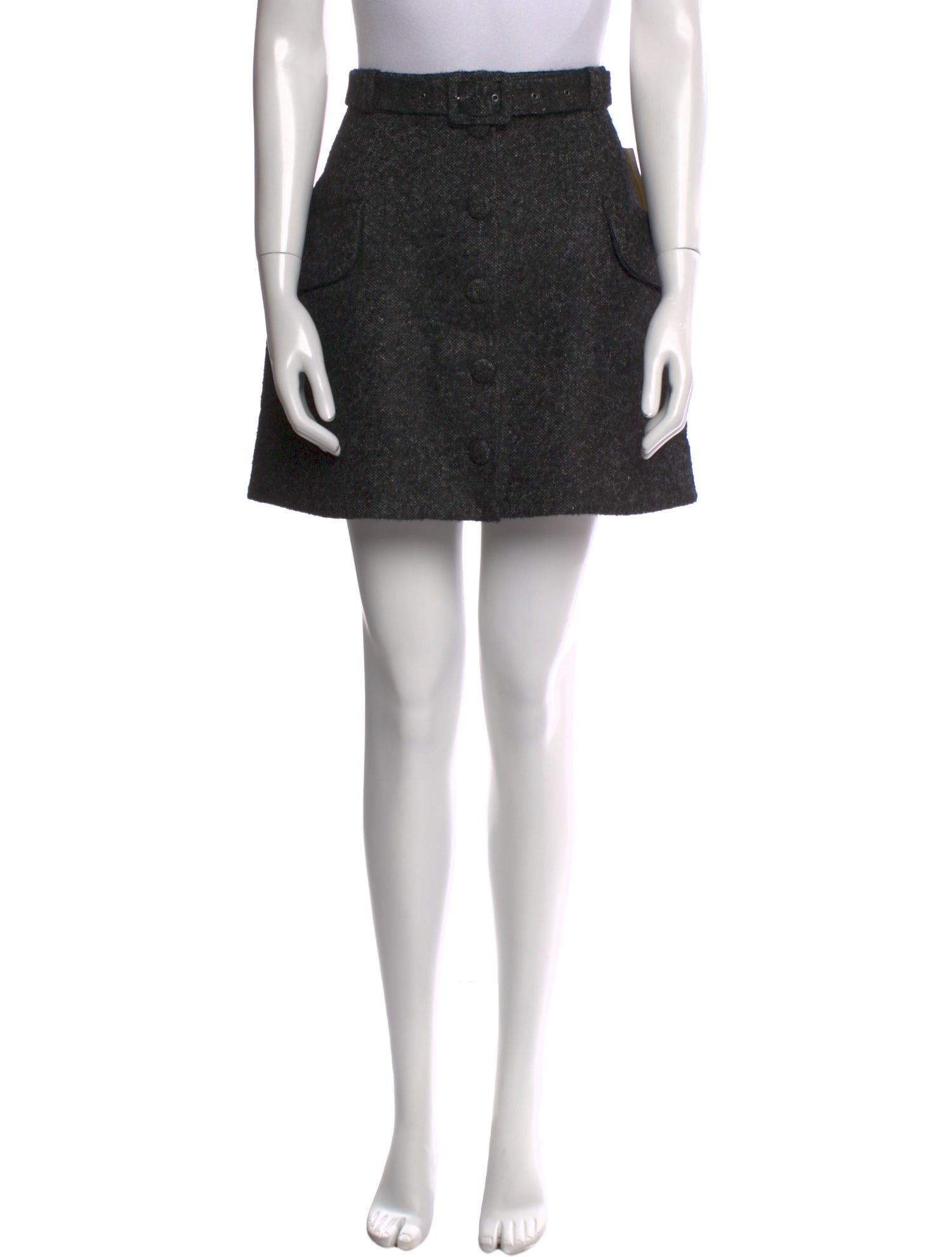 Ulyana Sergeenko Wool Mini Skirt w/ Tags