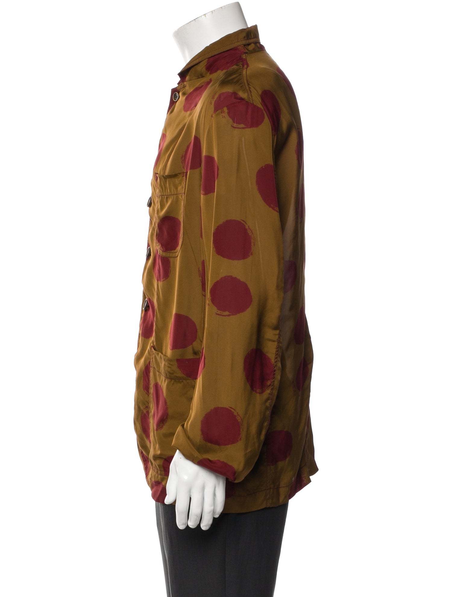 Uma Wang Polka Dot Print Mock Neck Sweatshirt