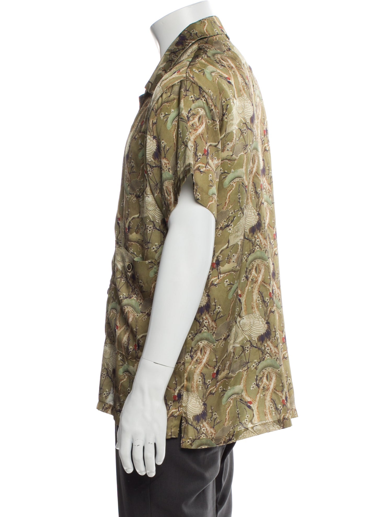 Uma Wang Floral Print Short Sleeve Shirt