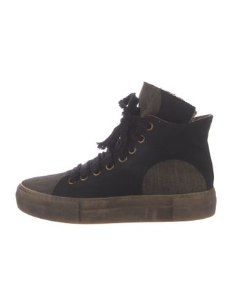 Uma Wang Canvas Wedge Sneakers