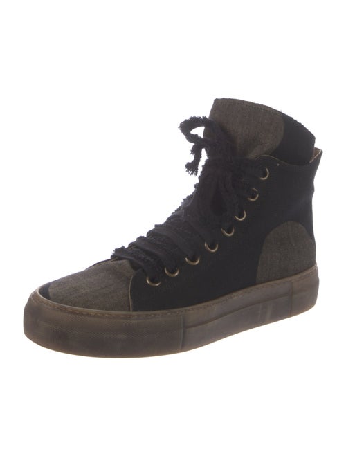 Uma Wang Canvas Wedge Sneakers
