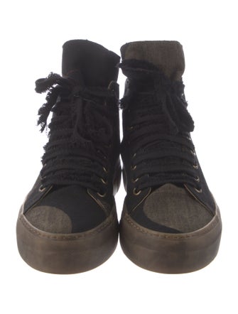 Uma Wang Canvas Wedge Sneakers