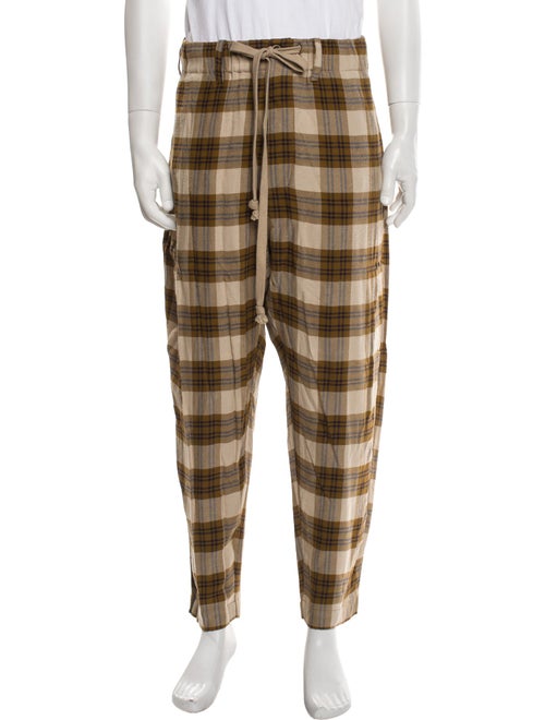 Uma Wang Plaid Print Lounge Bottoms