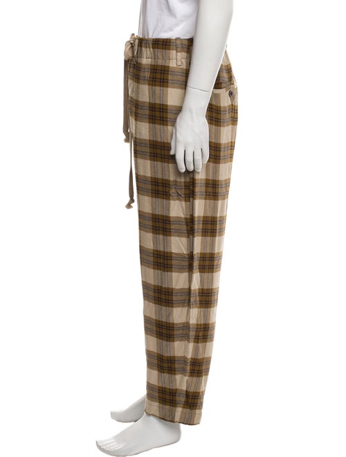 Uma Wang Plaid Print Lounge Bottoms