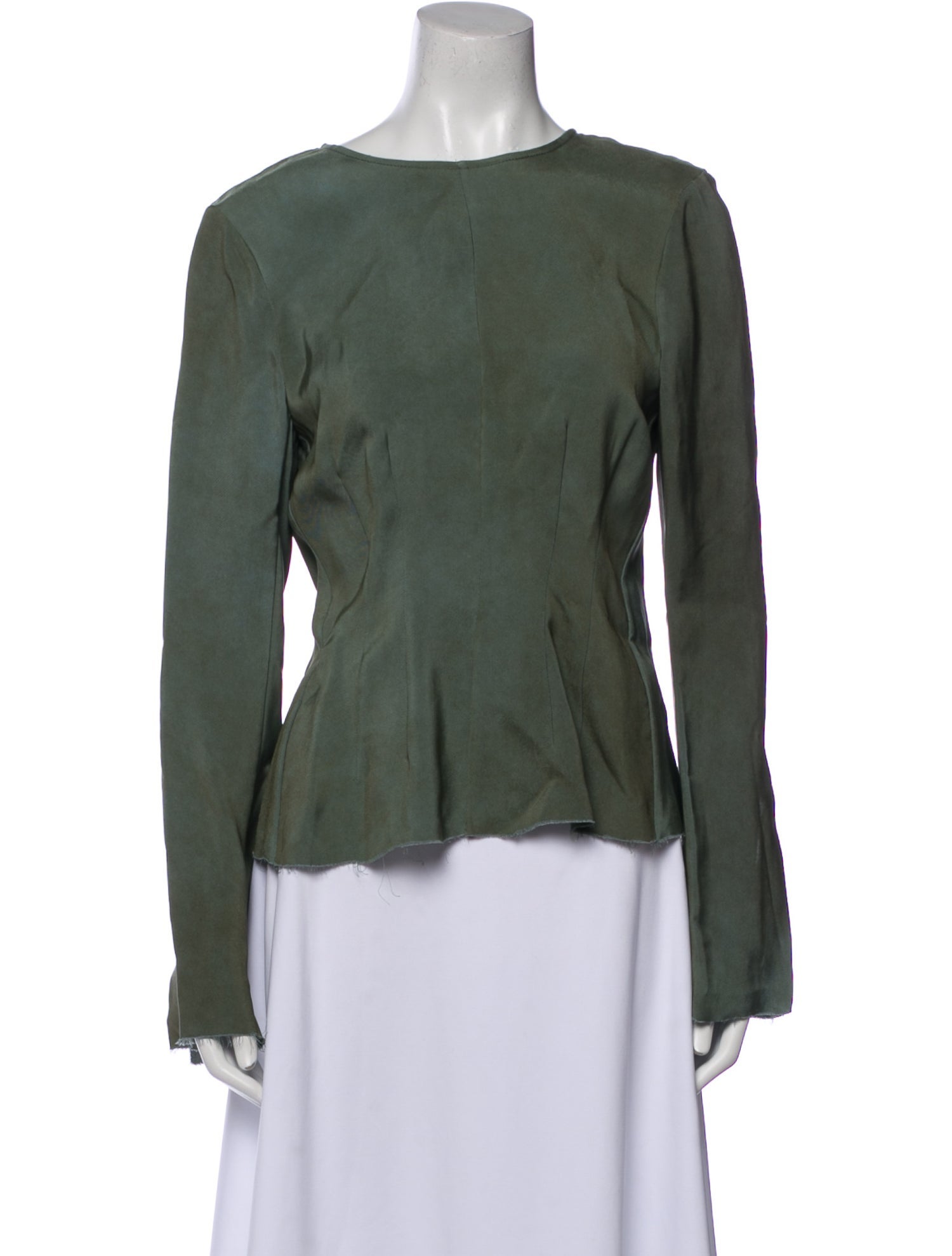 Uma Wang Bateau Neckline Long Sleeve Blouse