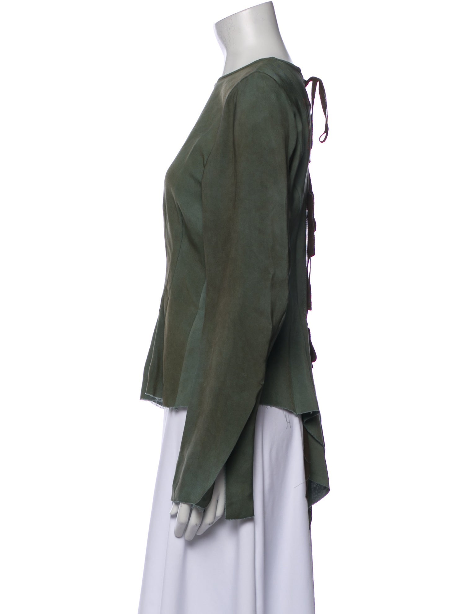 Uma Wang Bateau Neckline Long Sleeve Blouse