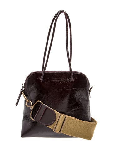 Pre-owned Uma Wang Leather Messenger Bag In Black