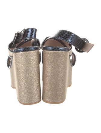 Undercover Animal Print Glitter Accents Espadrilles