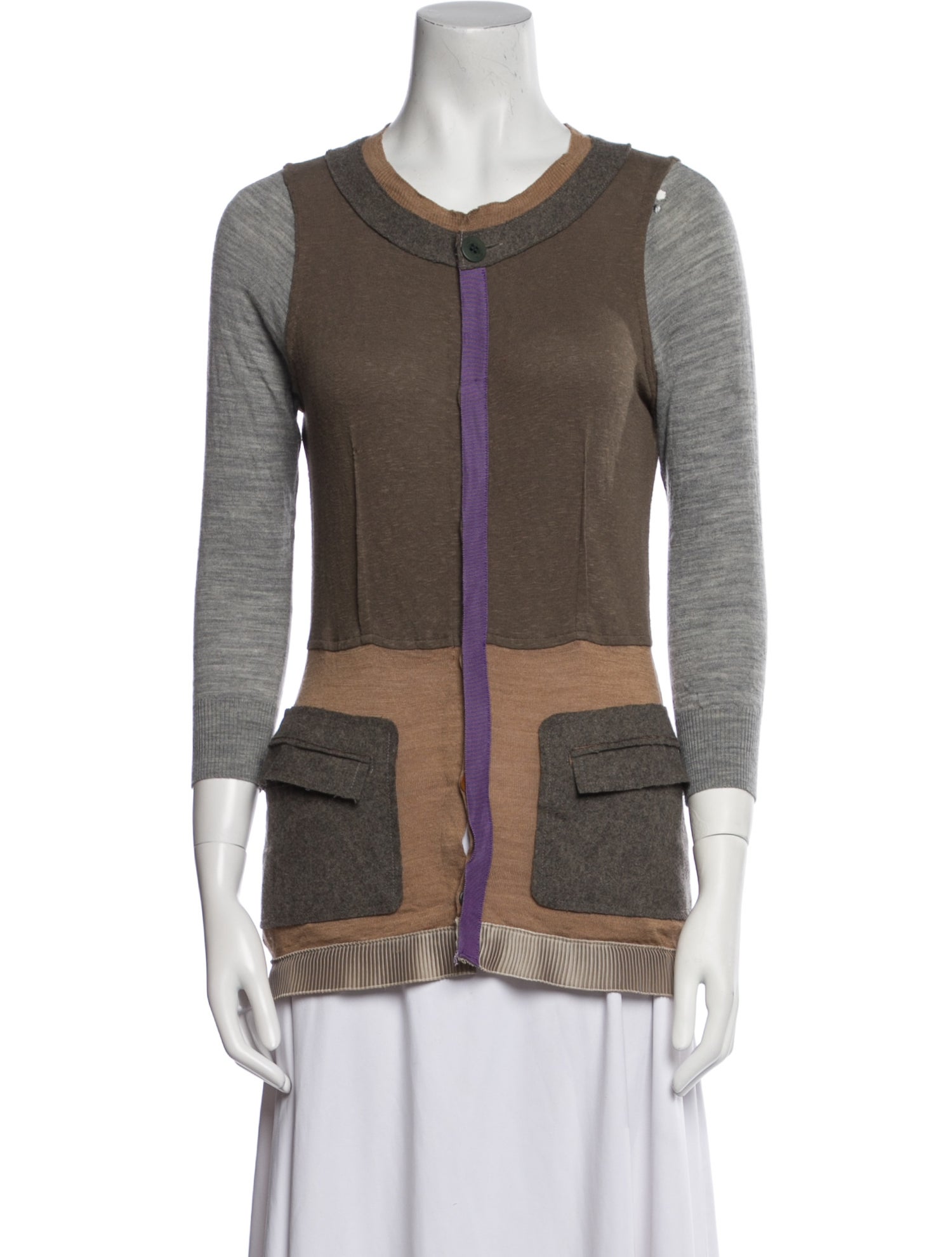 Undercover Striped Scoop Neck Sweater