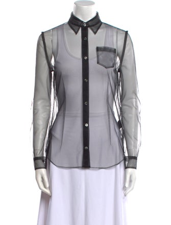 Undercover Long Sleeve Button-Up Top