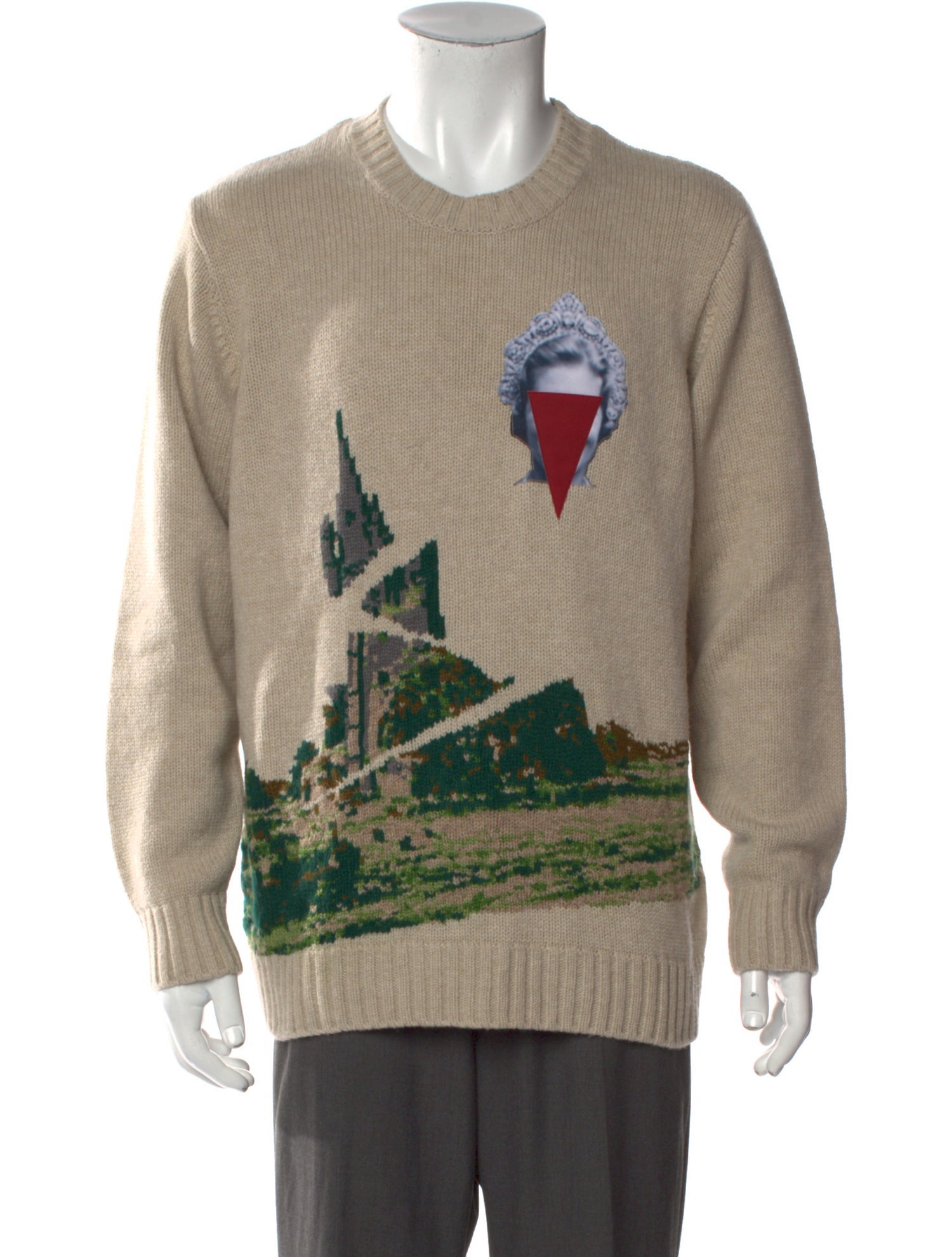 Undercover Wool Graphic Print Pullover