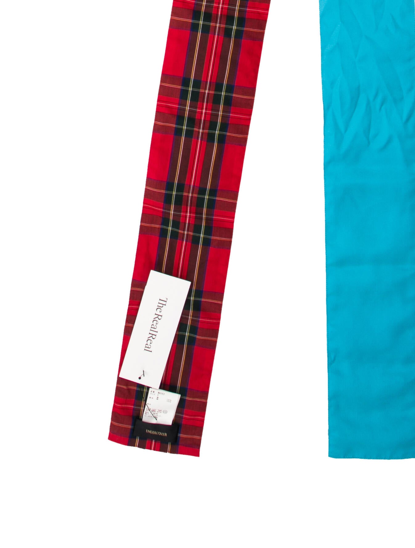 Undercover Silk Plaid Print Scarf