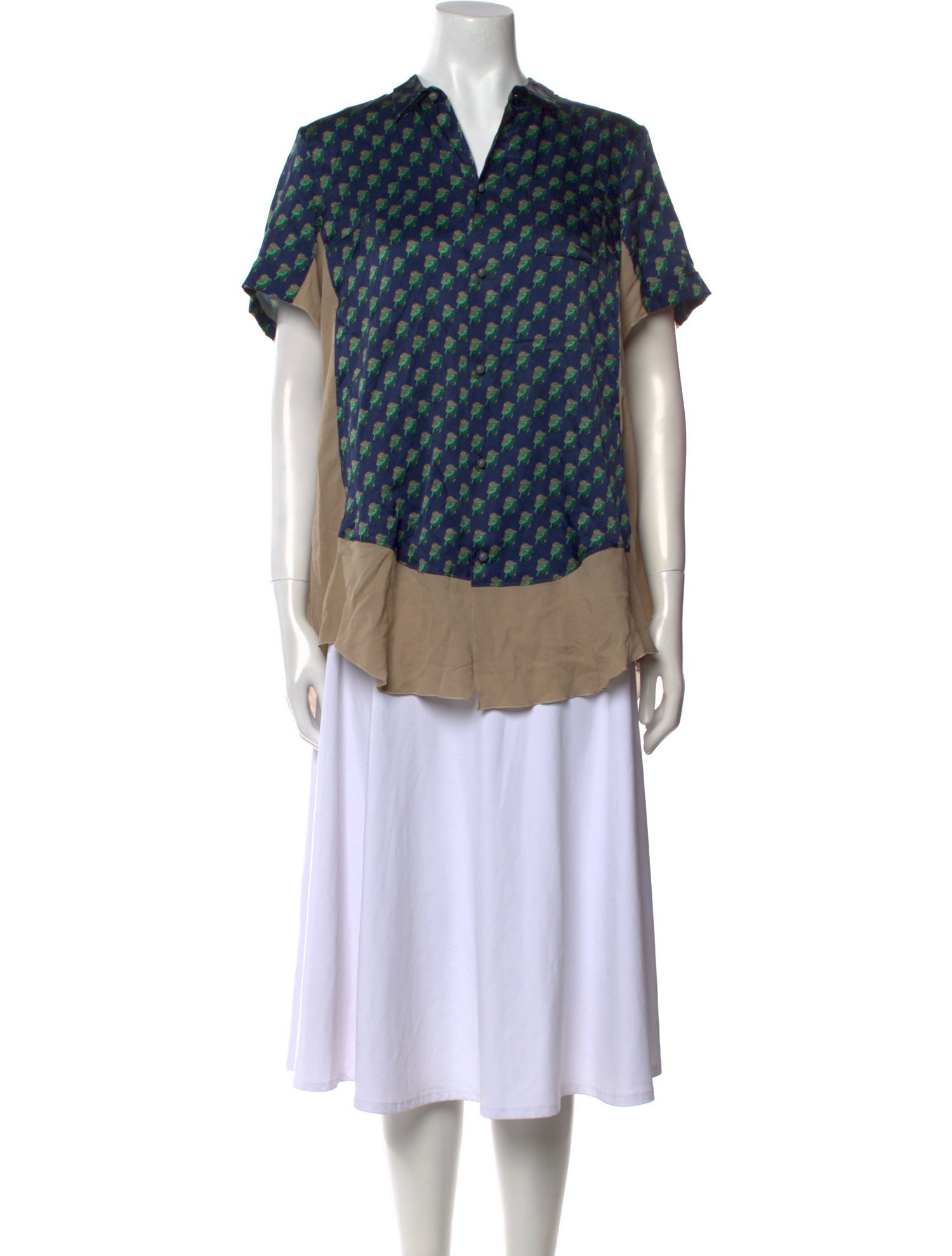 Undercover Printed Short Sleeve Blouse